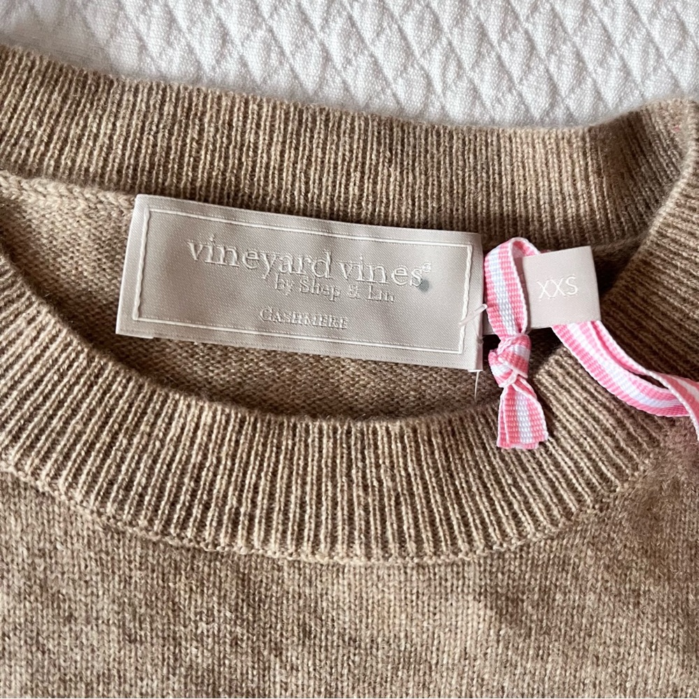 Vineyard Vines Cashmere by Shep & Ian Golf Oatmeal Heather Size XXSmall - Picture 4 of 9